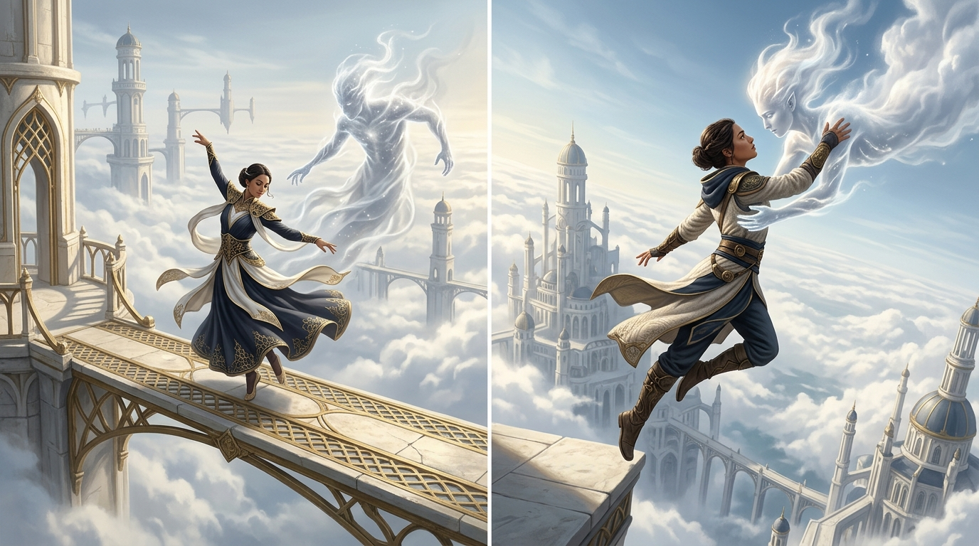 A Cloud Girl going Off the Edge as an Aetherkin chooses to meet her