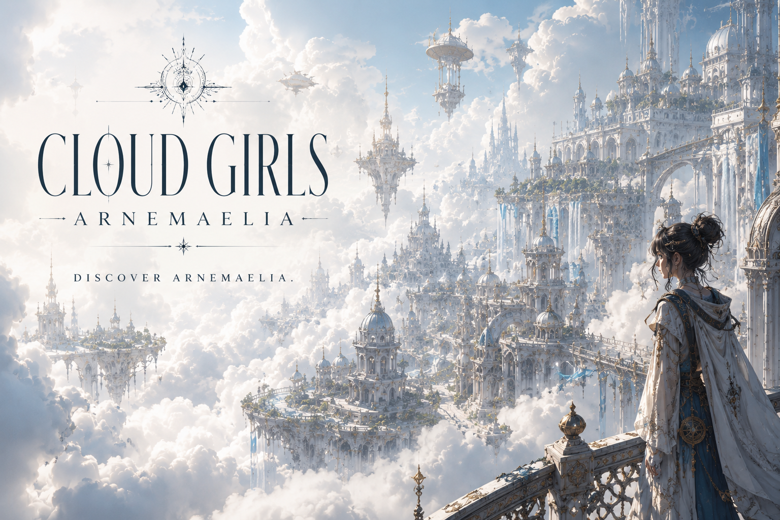 A Cloud Girl overlooking the city of Arnemaelia