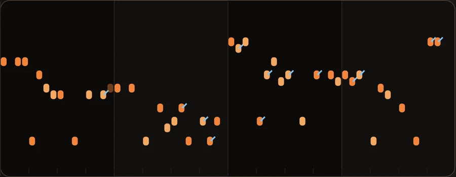 THE LINE: the bass part as dots